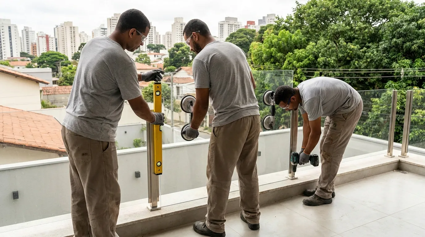 Guarda-Corpo de Vidro para Sacada em Belém‑PA